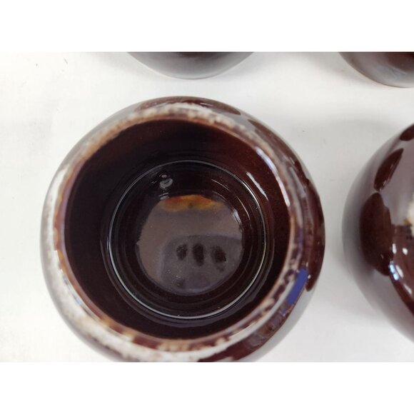 Vintage Nasco Brown Drip Soup bowls set of 6 - Picture 3 of 9